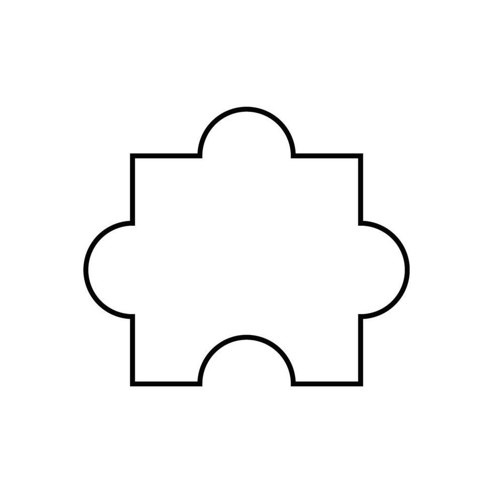 Jigsaw puzzle icon. Jigsaw puzzle piece vector or clipart.