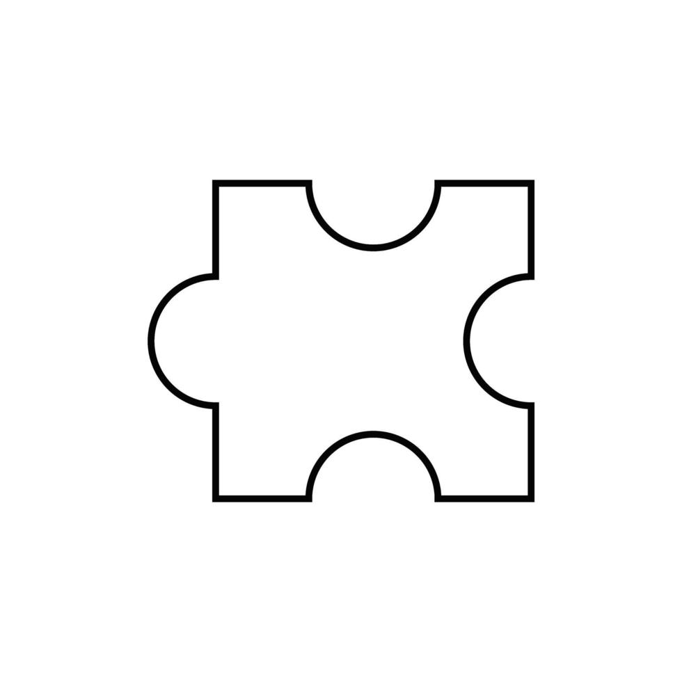 Jigsaw puzzle icon. Jigsaw puzzle piece vector or clipart.