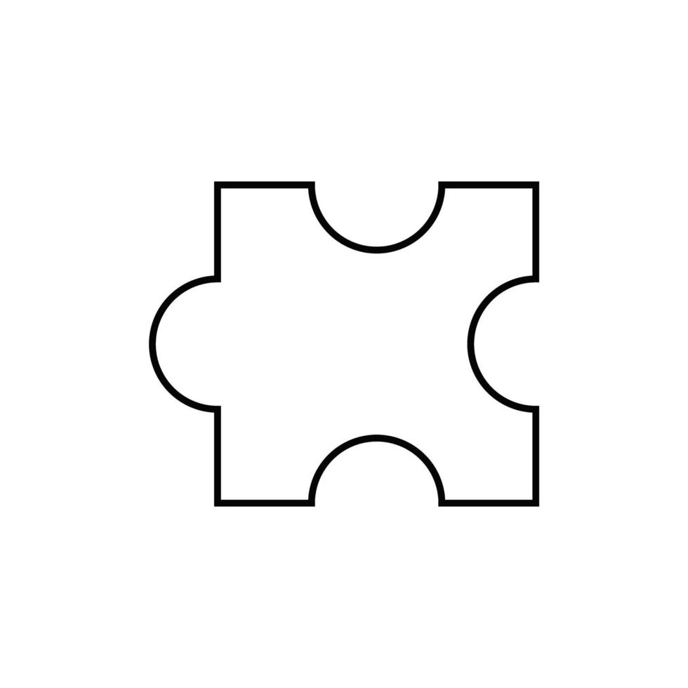 Jigsaw puzzle icon. Jigsaw puzzle piece vector or clipart.