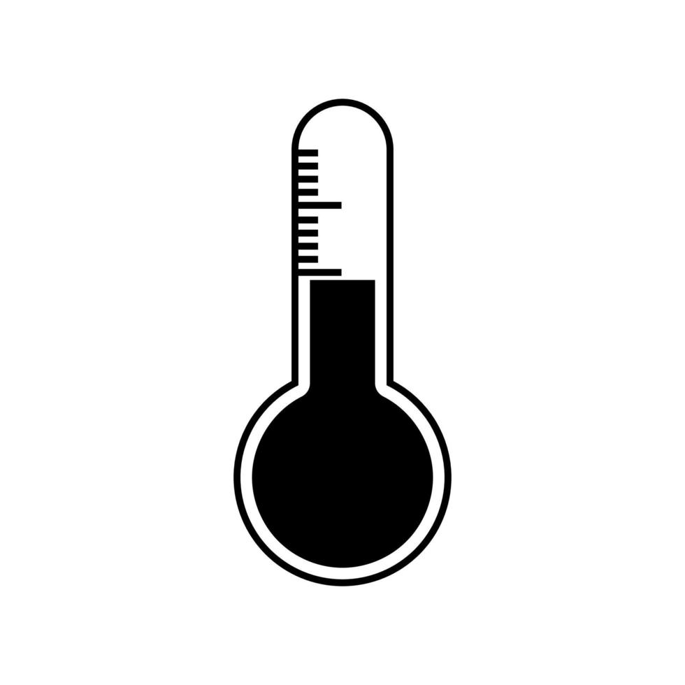 Thermometer icon. Thermometer vector or clipart. Temperature measuring instrument.