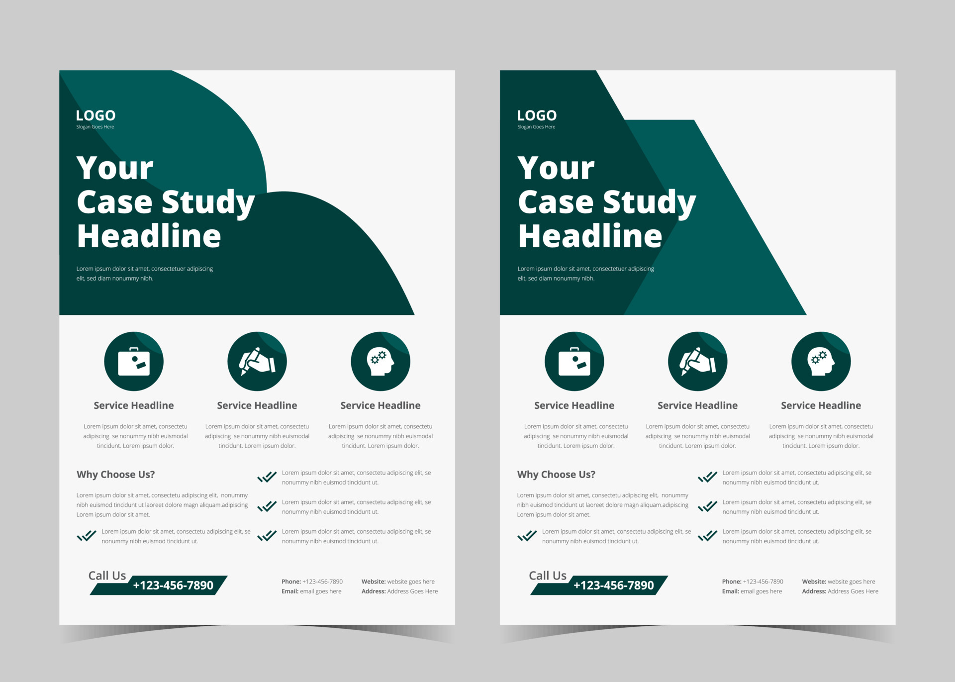 Case Study Flyer Design. Flyer Template design with Case Study ...