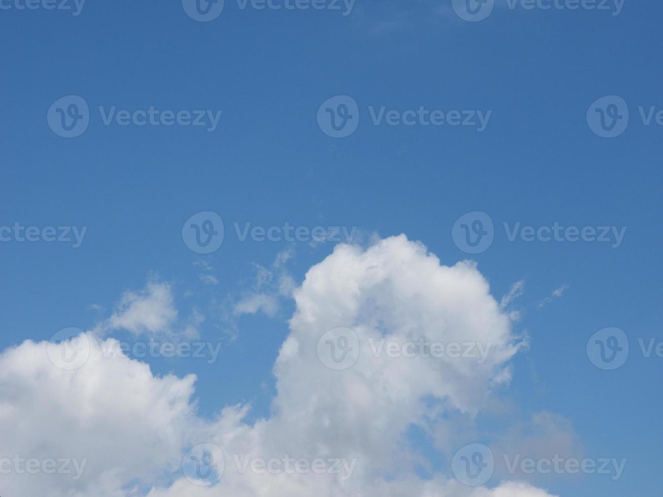 blue sky with clouds background photo