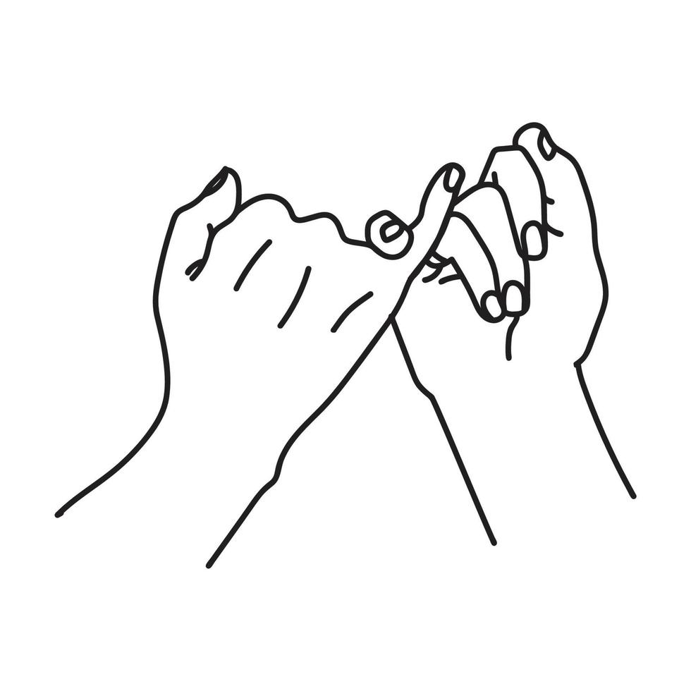 Pinky Promise hands icon vector