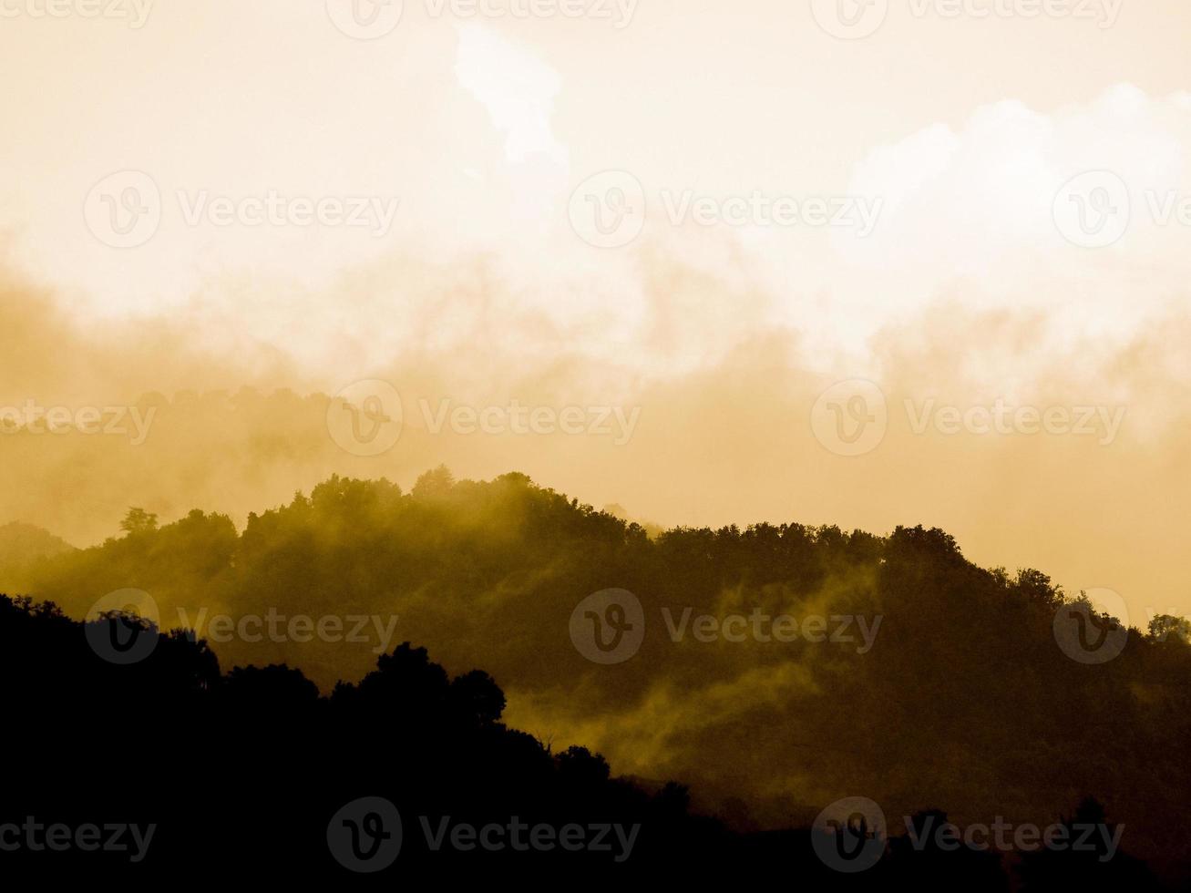 Stormy weather on the hills photo