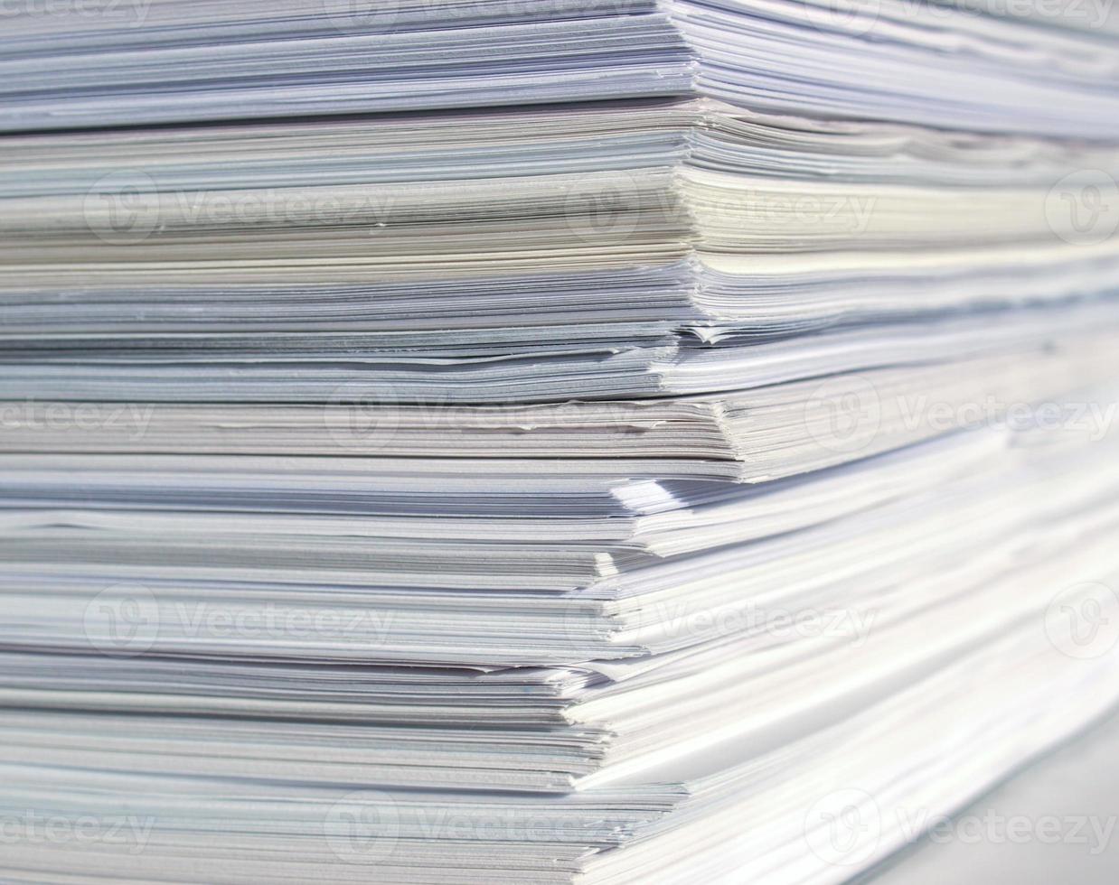 Pile of office paper photo