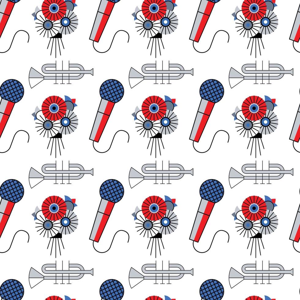 music Seamless Pattern Design vector