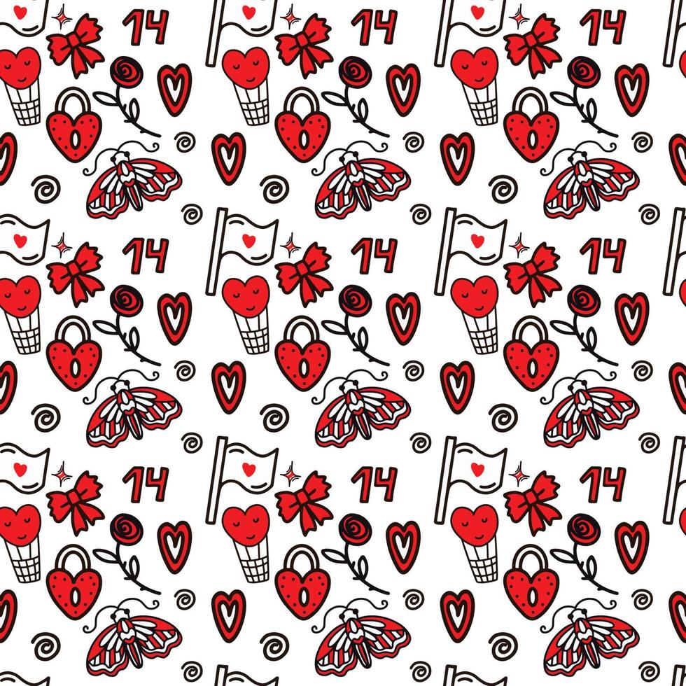 love Seamless Pattern Design vector