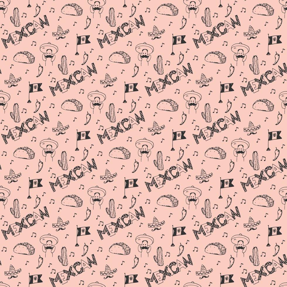 Mexican Seamless Pattern Design vector
