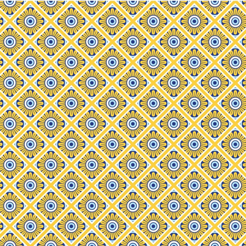 Flower tiles Seamless Pattern Design vector