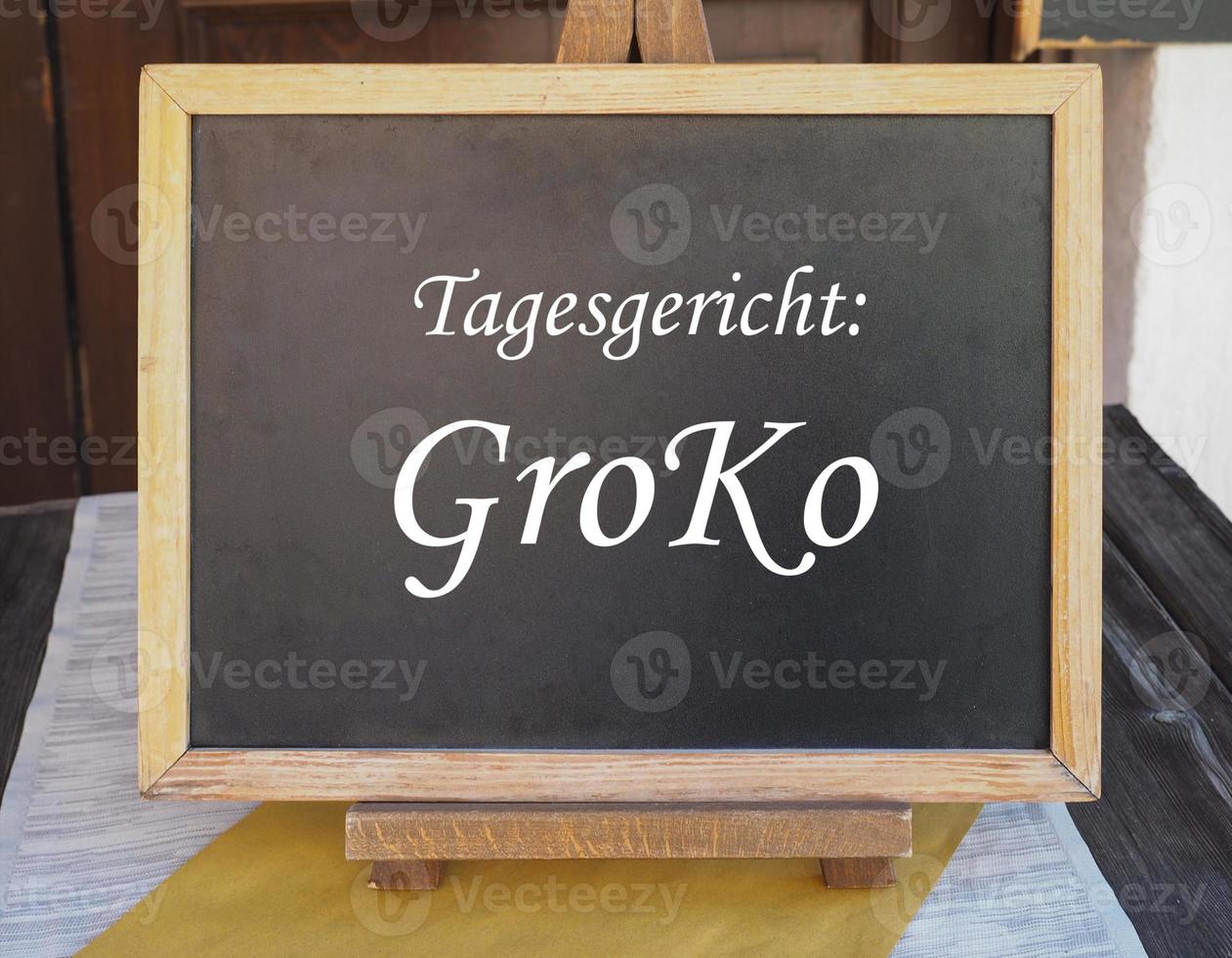 Tagesgericht Groko meaning Dish of the Day Grand Coalition photo