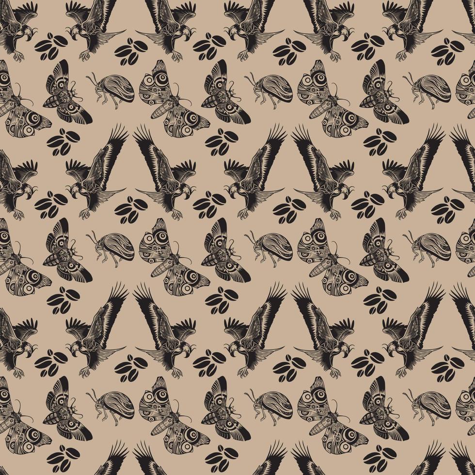 Birds Seamless Pattern Design vector