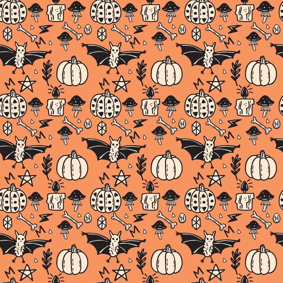 halloween Seamless Pattern Design vector