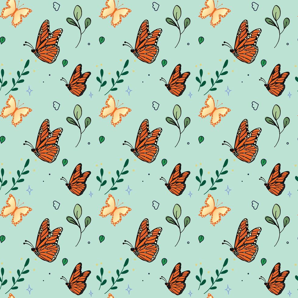 butterfly Seamless Pattern Design vector