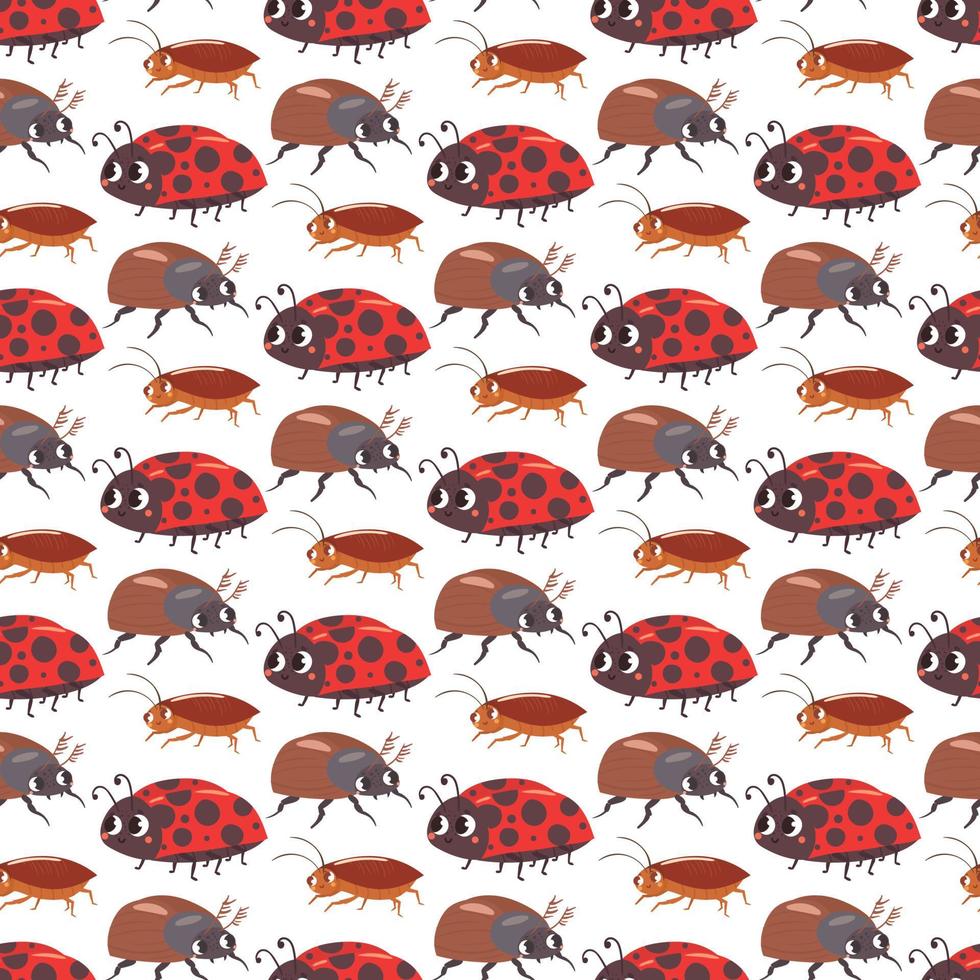 Insects Seamless Pattern Design vector