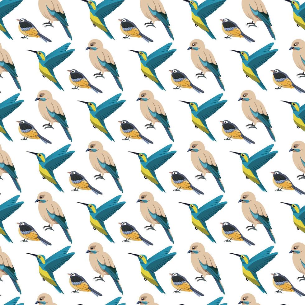 Birds Seamless Pattern Design vector