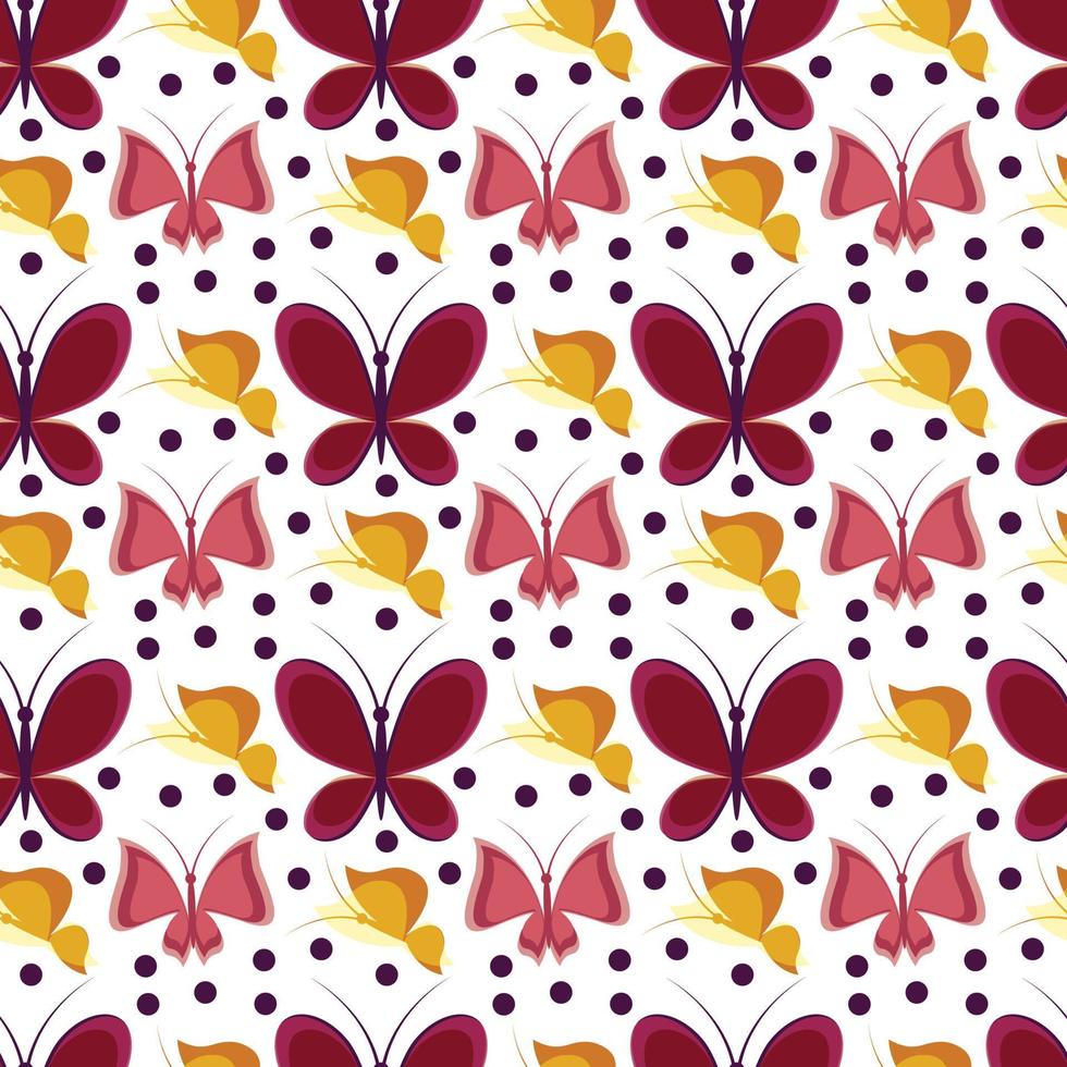 Butterfly Seamless Pattern Design vector