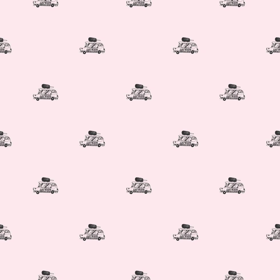 Ice Cream Seamless Pattern Design vector