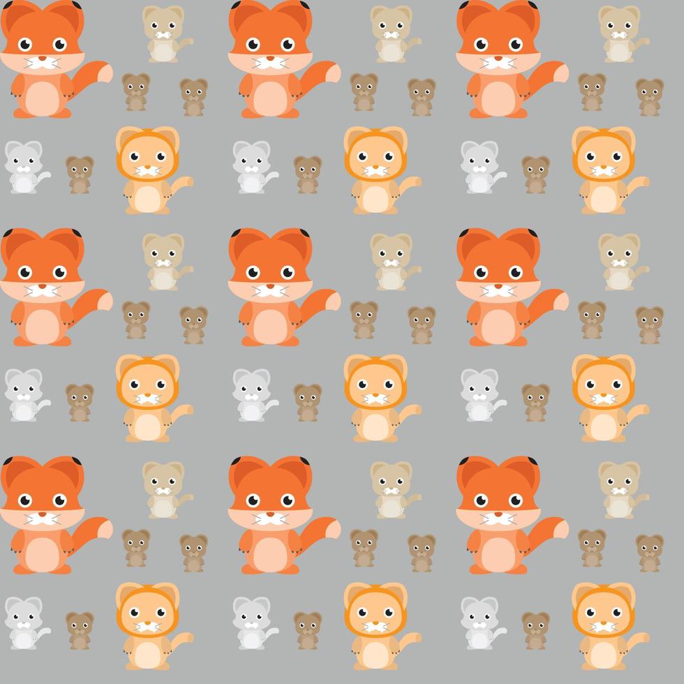 Cats Seamless Pattern Design vector