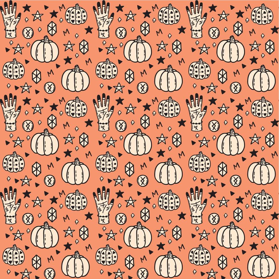 halloween Seamless Pattern Design vector