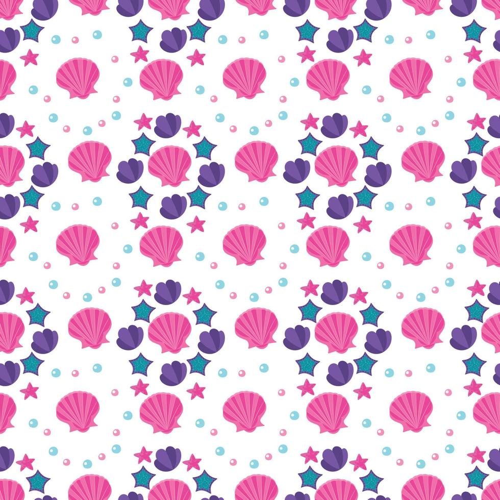 Under Sea Seamless Pattern Design vector