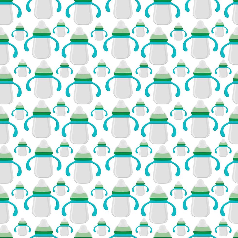 baby milk bottle Seamless Pattern Design vector