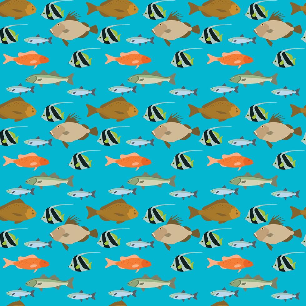 fish Seamless Pattern Design vector