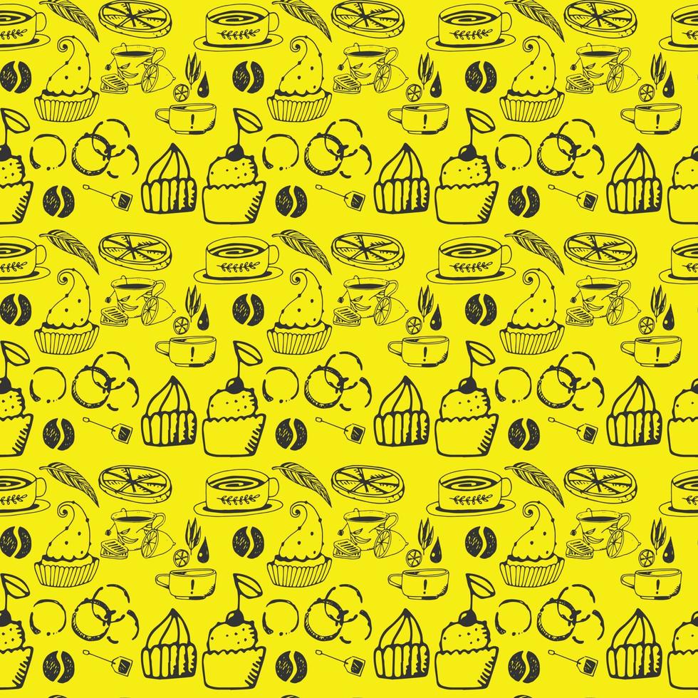 Coffee Seamless Pattern Design vector