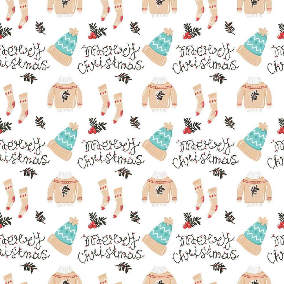 Christmas Seamless Pattern Design vector