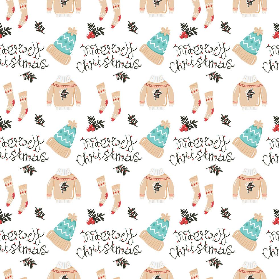 Christmas Seamless Pattern Design vector