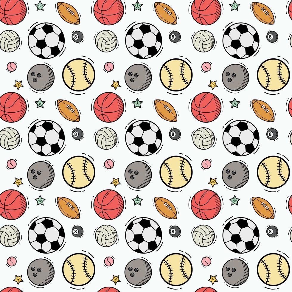 balls Seamless Pattern Design vector