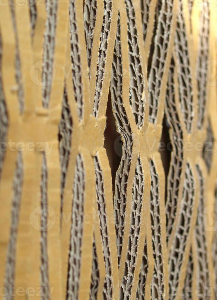 Corrugated cardboard texture photo