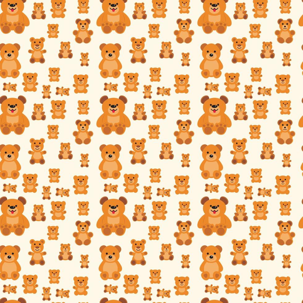 teddy Seamless Pattern Design vector