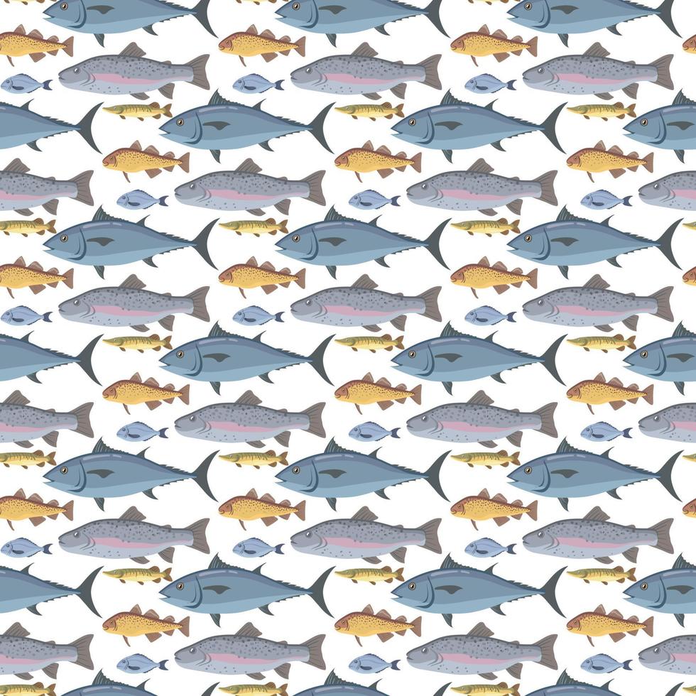 fish Seamless Pattern Design vector