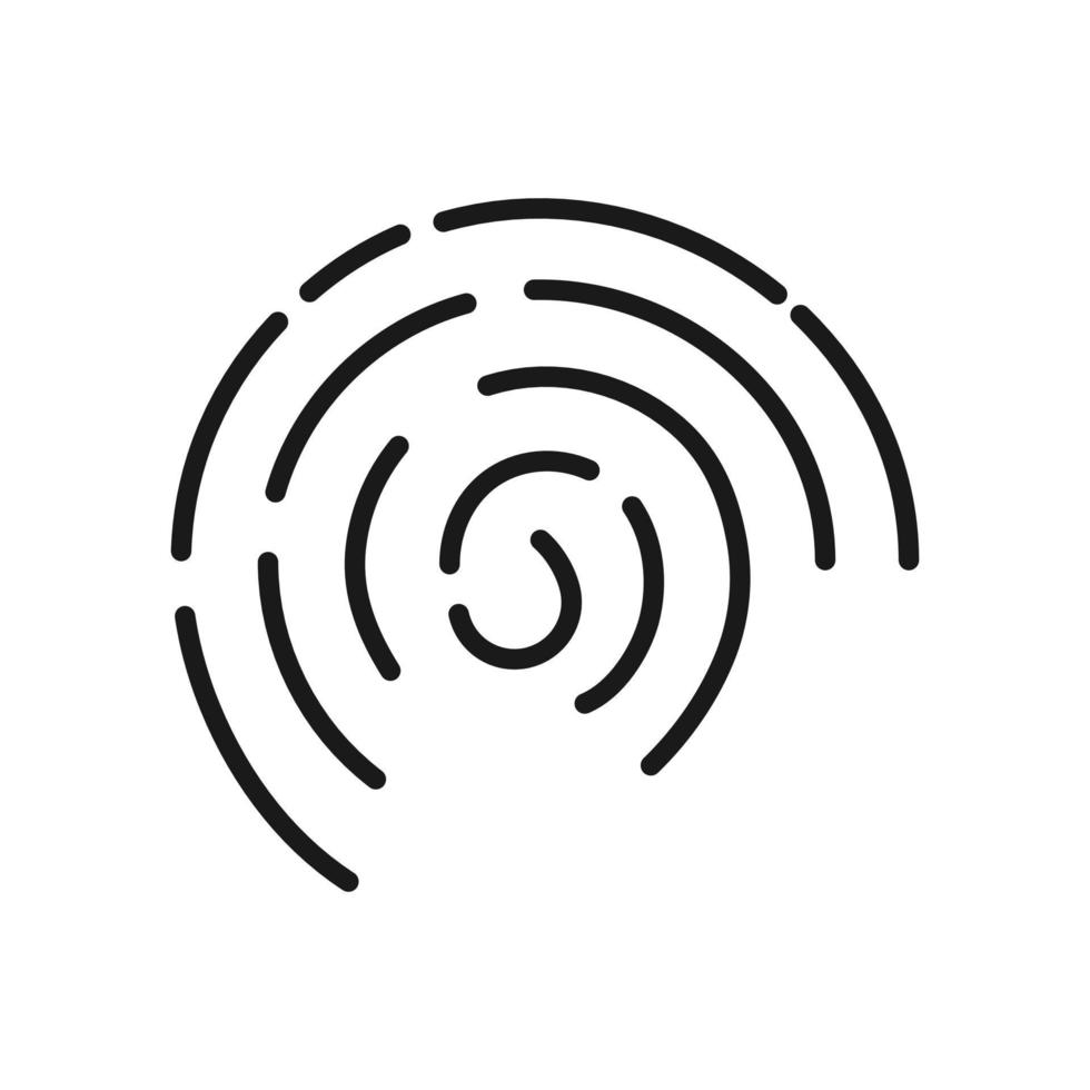 Fingerprint icon. Simple flat design vector illustration