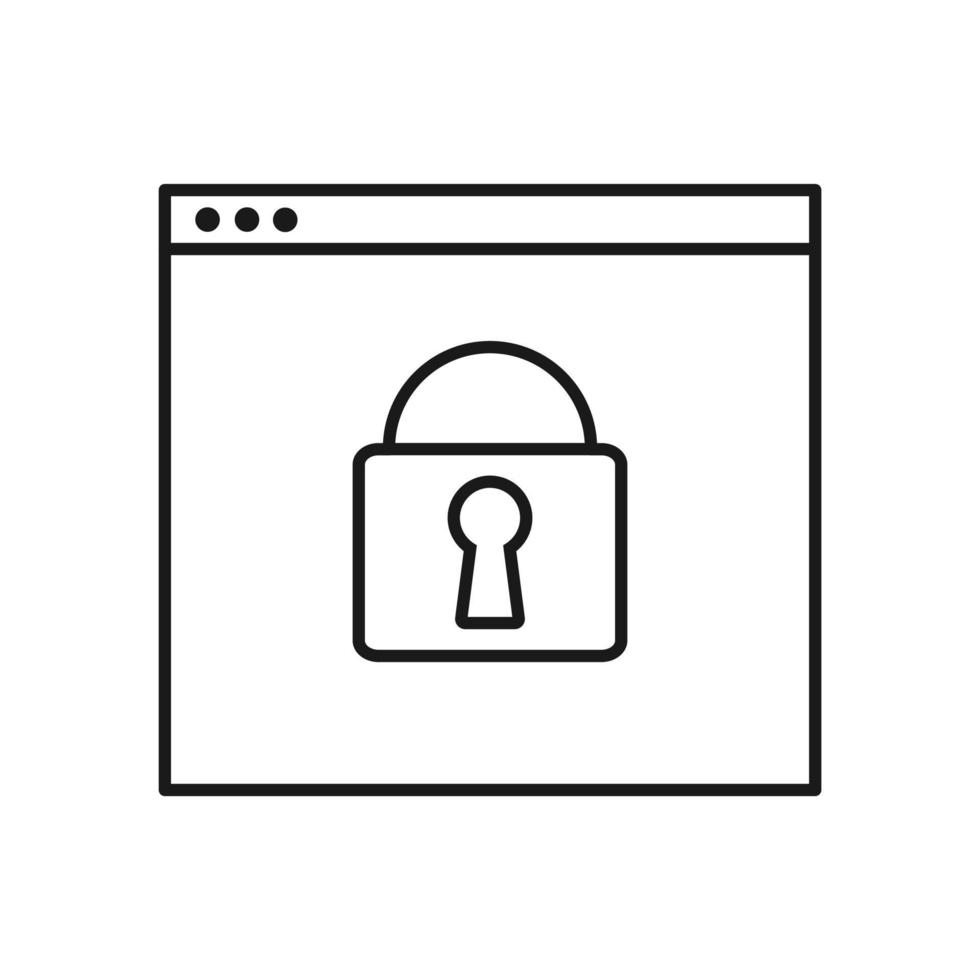 Secure website Icon. Vector flat design icon