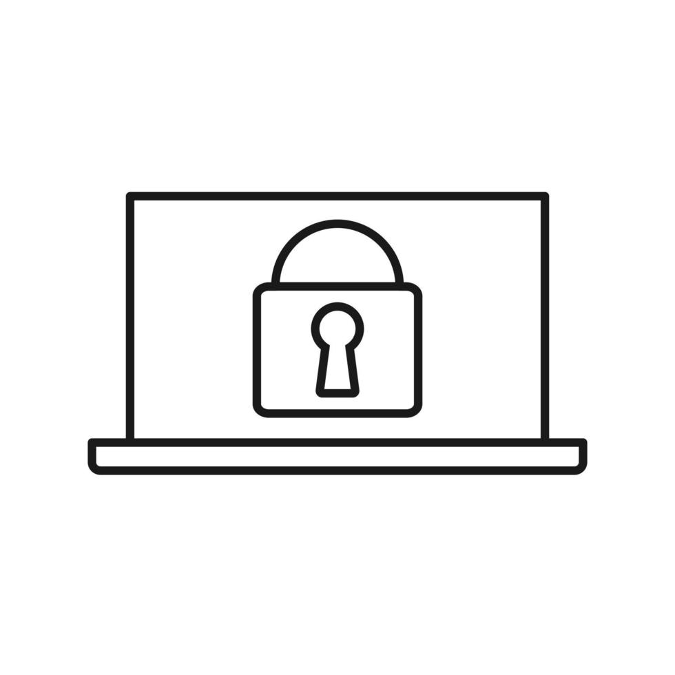Computer security vector illustration, flat design