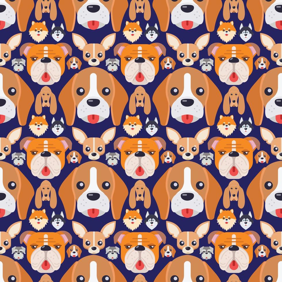 DOG Seamless Pattern Design vector