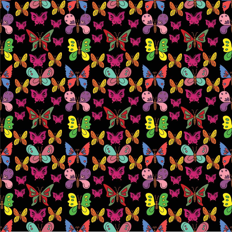 Butterfly Seamless Pattern Design vector