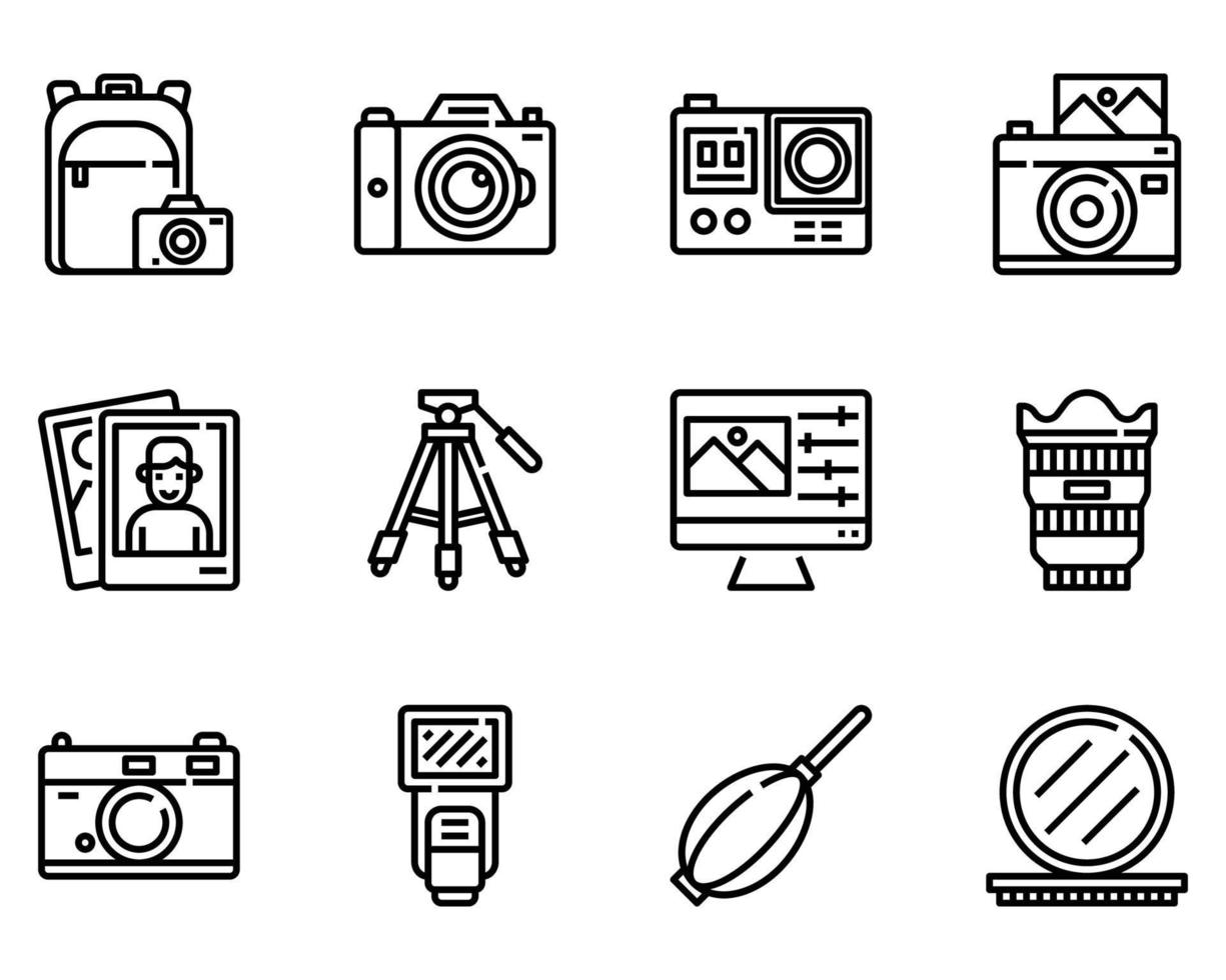 Photography outline icon and symbol for website, application vector