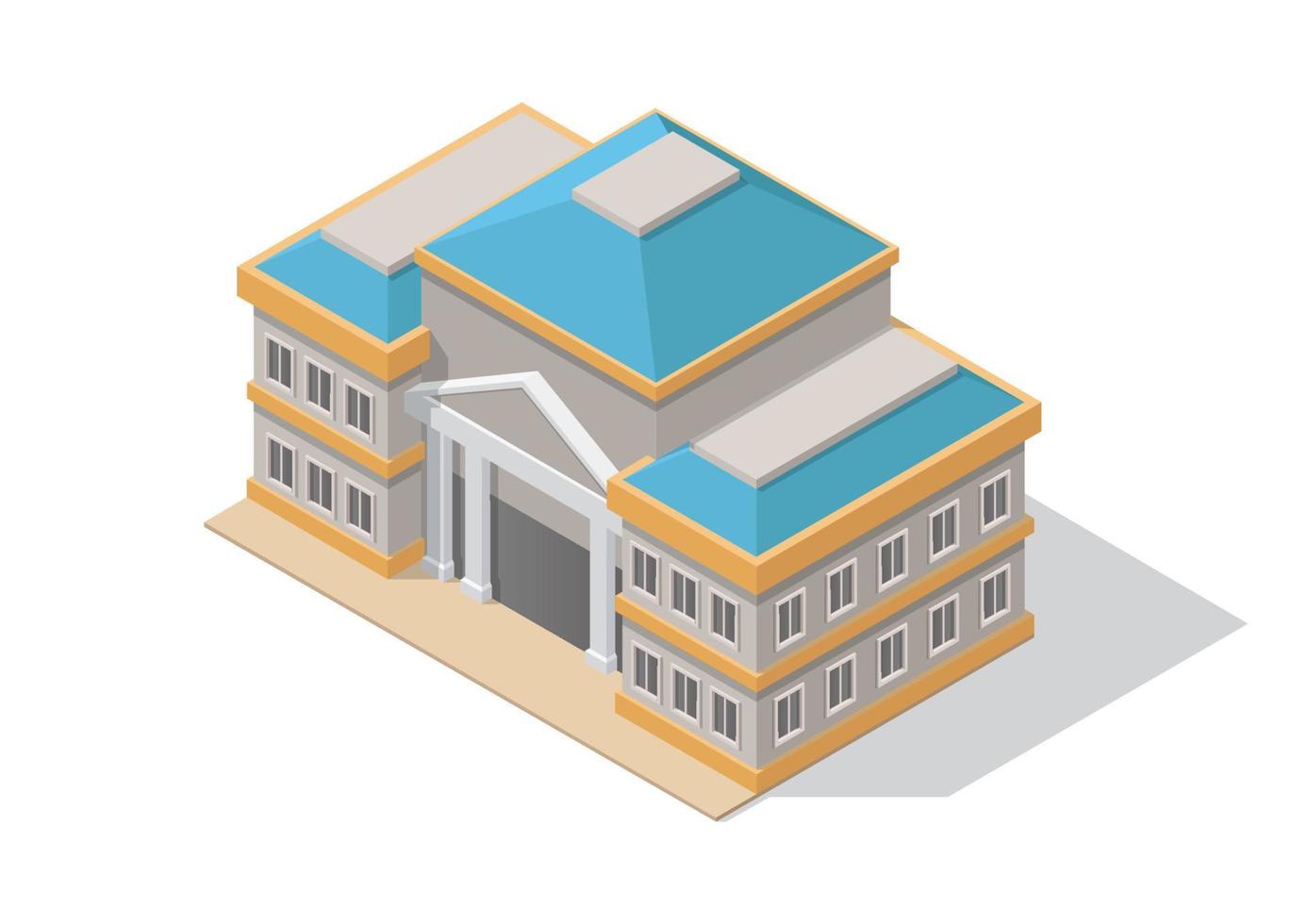 Isometric capital building vector