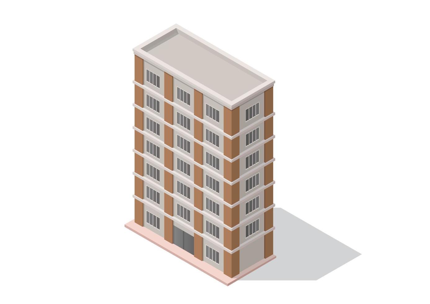 Isometric classic building vector