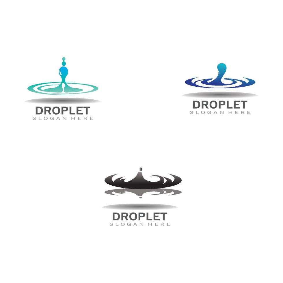 Droplet water creative simple vector logo design template