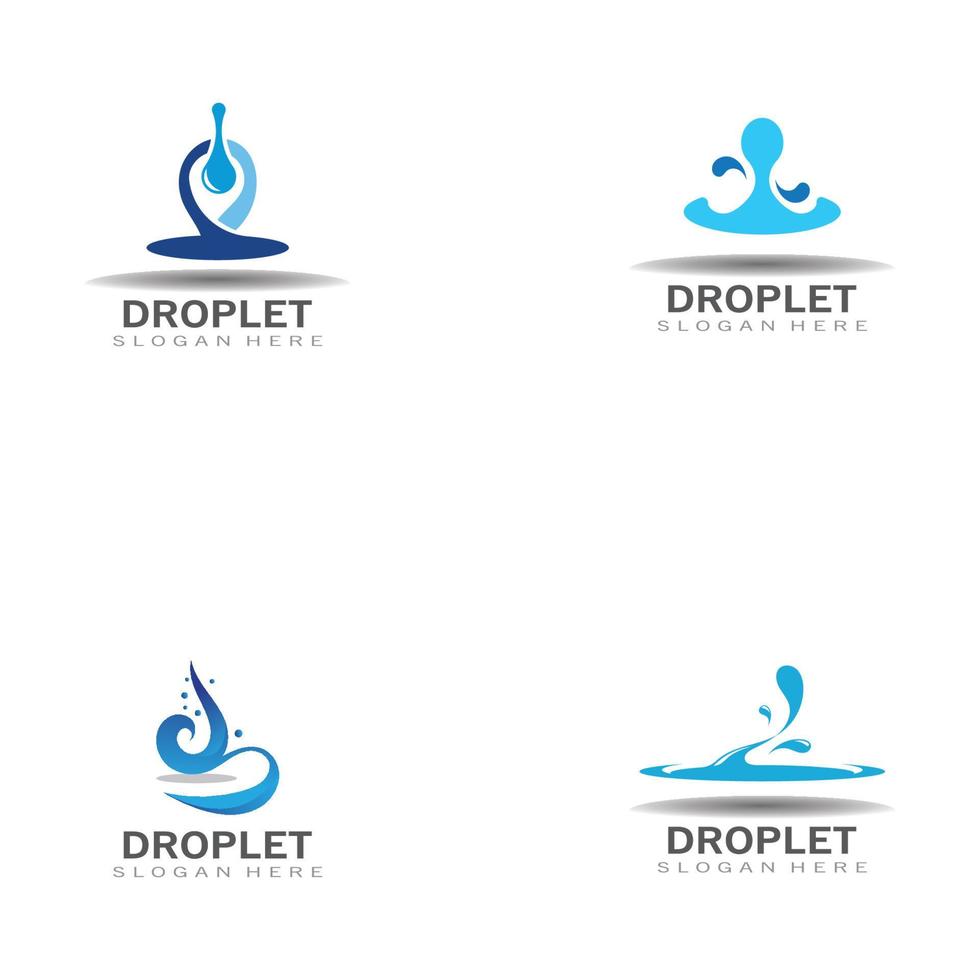 Droplet water creative simple vector logo design template