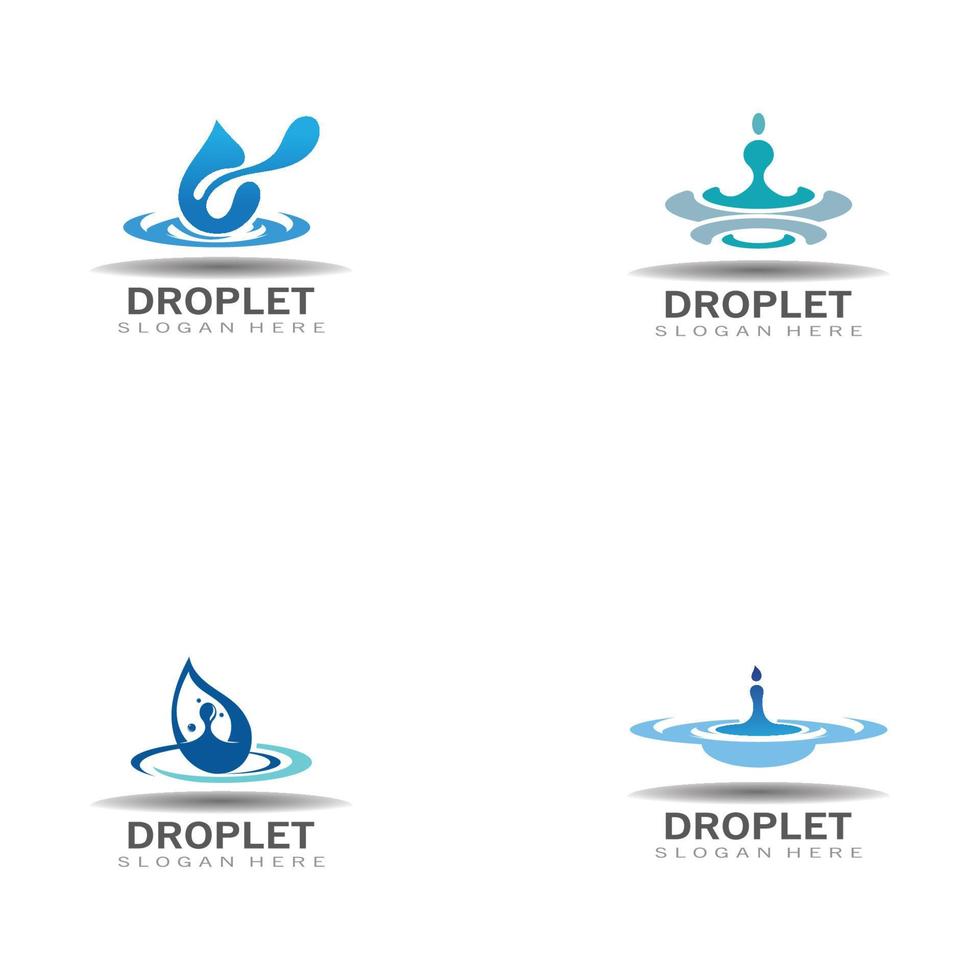 gota de agua plantilla de diseño de logotipo de vector simple creativo