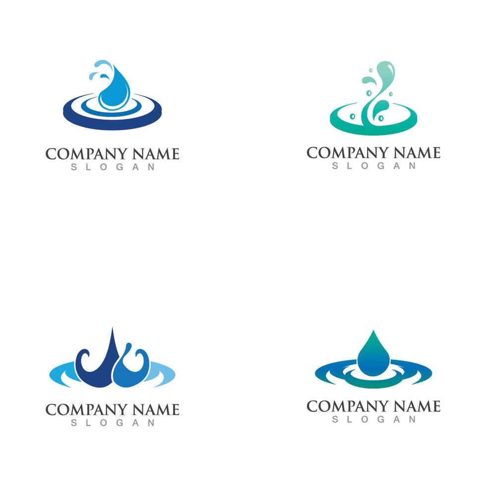 gota de agua plantilla de diseño de logotipo de vector simple creativo