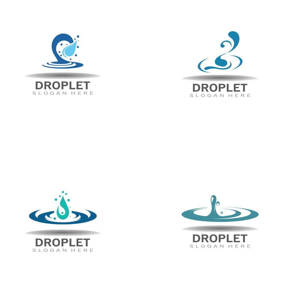 Droplet water creative simple vector logo design template
