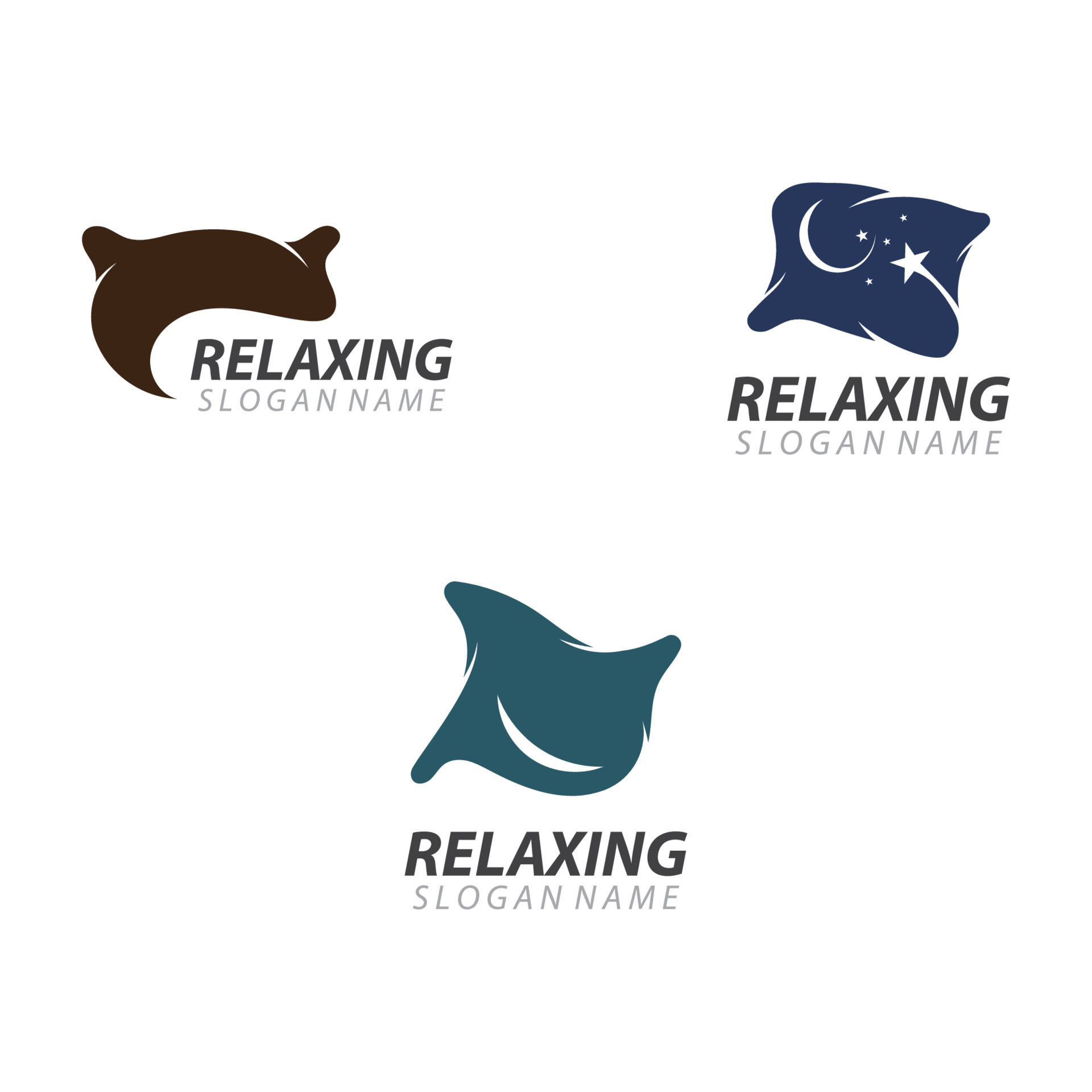 Pillow Relaxing logo business vector illustration design template