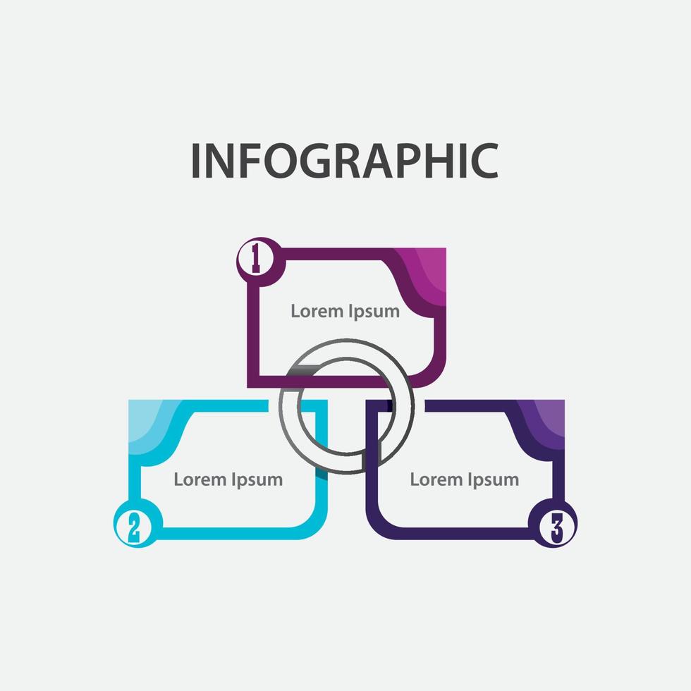 Modern Design of Info graphic template element numbered banners Icons and 3 Steps vector