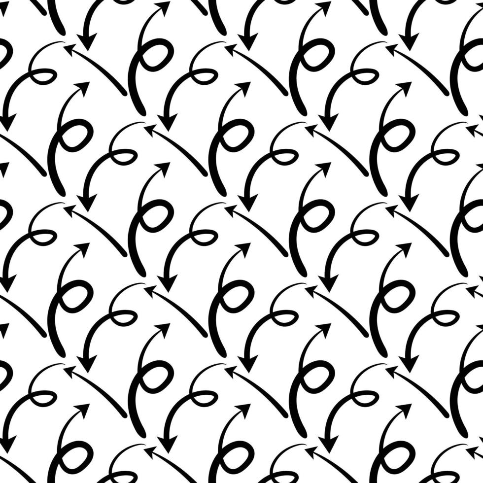 Handrawn Arrow Seamless Pattern Design vector