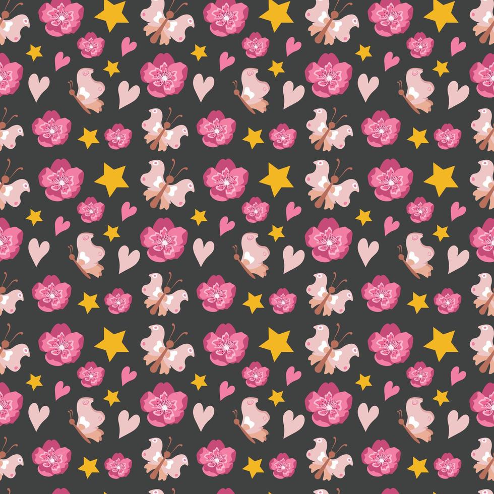 Butterfly Seamless pattern design vector